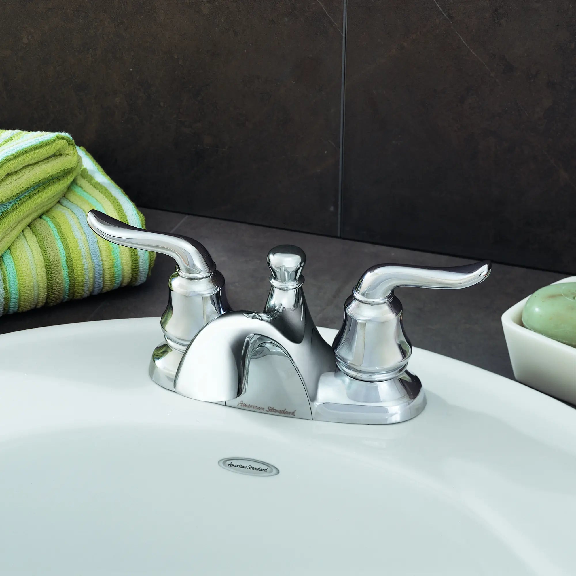 Princeton 4-In. Centerset 2-Handle Bathroom Faucet 1.2 GPM with Lever Handles — thumbnail 3